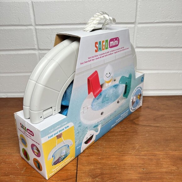 Sago Mini Yeti’s Pool Party Fold and Store Tote Remy RARE BPA & Phthalate-free - Picture 4 of 16